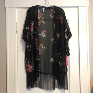 NWT Fun Floral Ruana Wrap